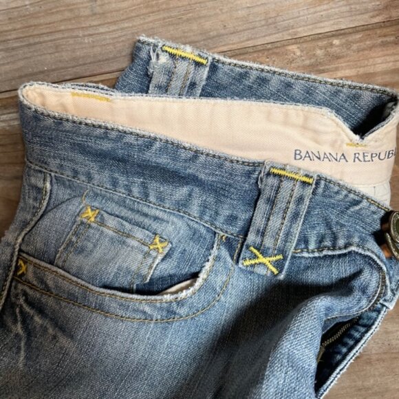 Retro Banana Republic Vintage Y2K Jeans Low Rise Patch Pockets size 4 - Picture 12 of 14